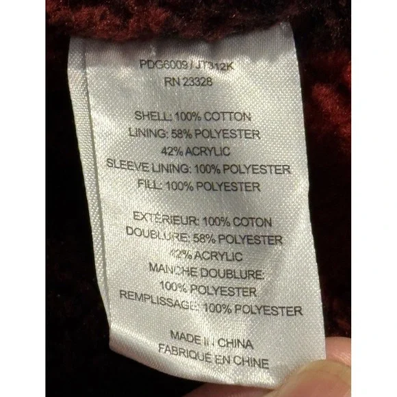 Pendleton Dry Goods Chore Jacket L Black Canvas Fleece Blanket Lined Insulated - Picture 15 of 16